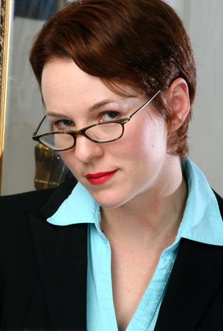 short hair glasses adult images