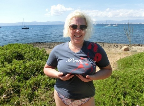 granny beach porn image
