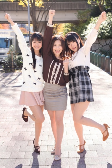 asian threesome beautiful naked photo