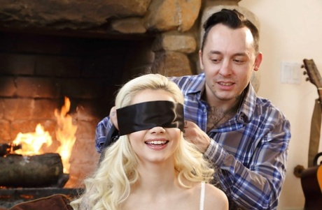 blindfold surprise beautiful naked image
