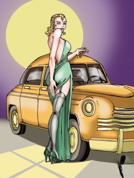 caricatura de transexual sexy erótica archivo