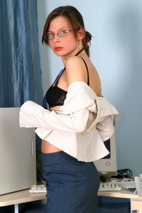 short hair glasses porn photos
