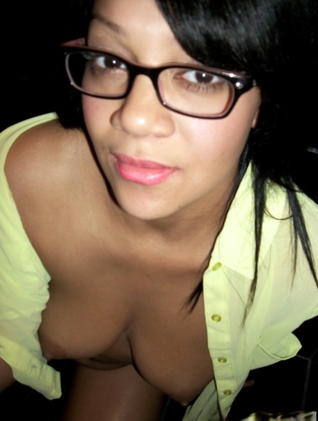ebony glasses pretty image