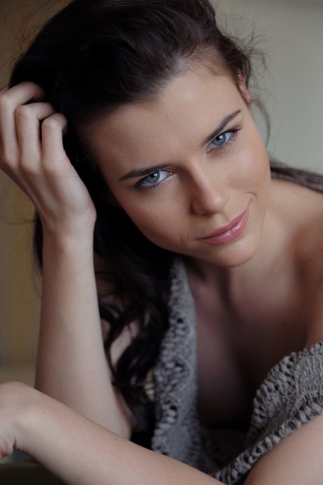 brunette blue eyes adult archive