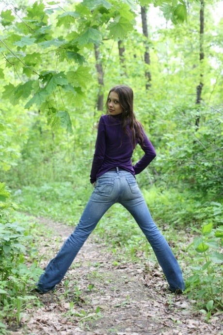 teen jeans beautiful nude img