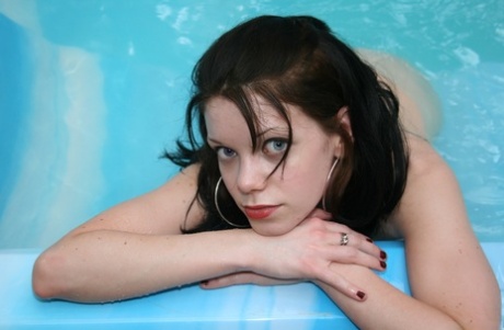 brunette blue eyes hot naked photo