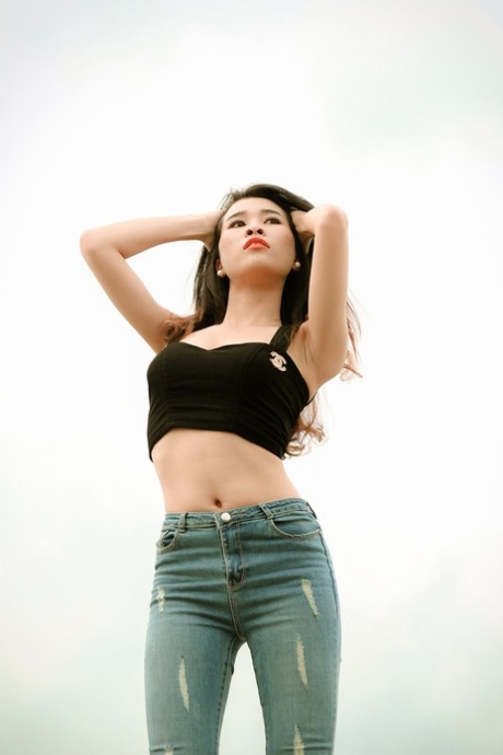 asiatiske jeans varm hd arkiv