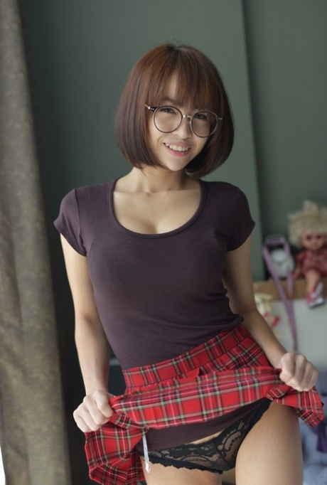asiatisk skolflicka konst samling