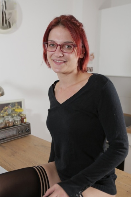 short hair glasses hot porn images