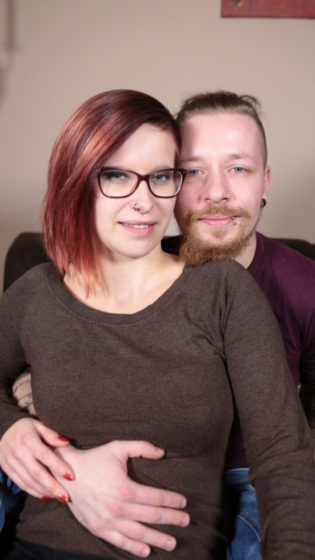 redhead glasses naked photos